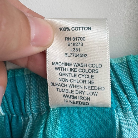 Blair Teal Gingham 100% Cotton Apron Sundress Size L - Picture 4 of 6